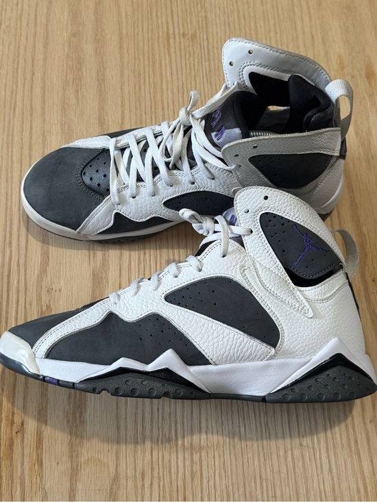 Jordan Other - Mens Jordan 7 Flint White/Gray/Purple sneakers.